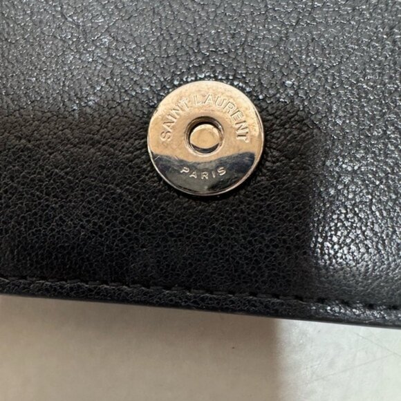 Saint Laurent Black Calfskin Silver Studded Clutch CB801 – Rare & Authentic - Picture 11 of 17